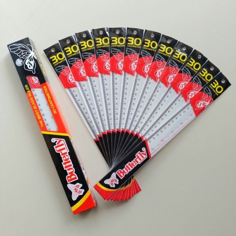 

Garisan Penggaris Butterfly 30 cm ( 12 Pcs ) [ Orinal ]