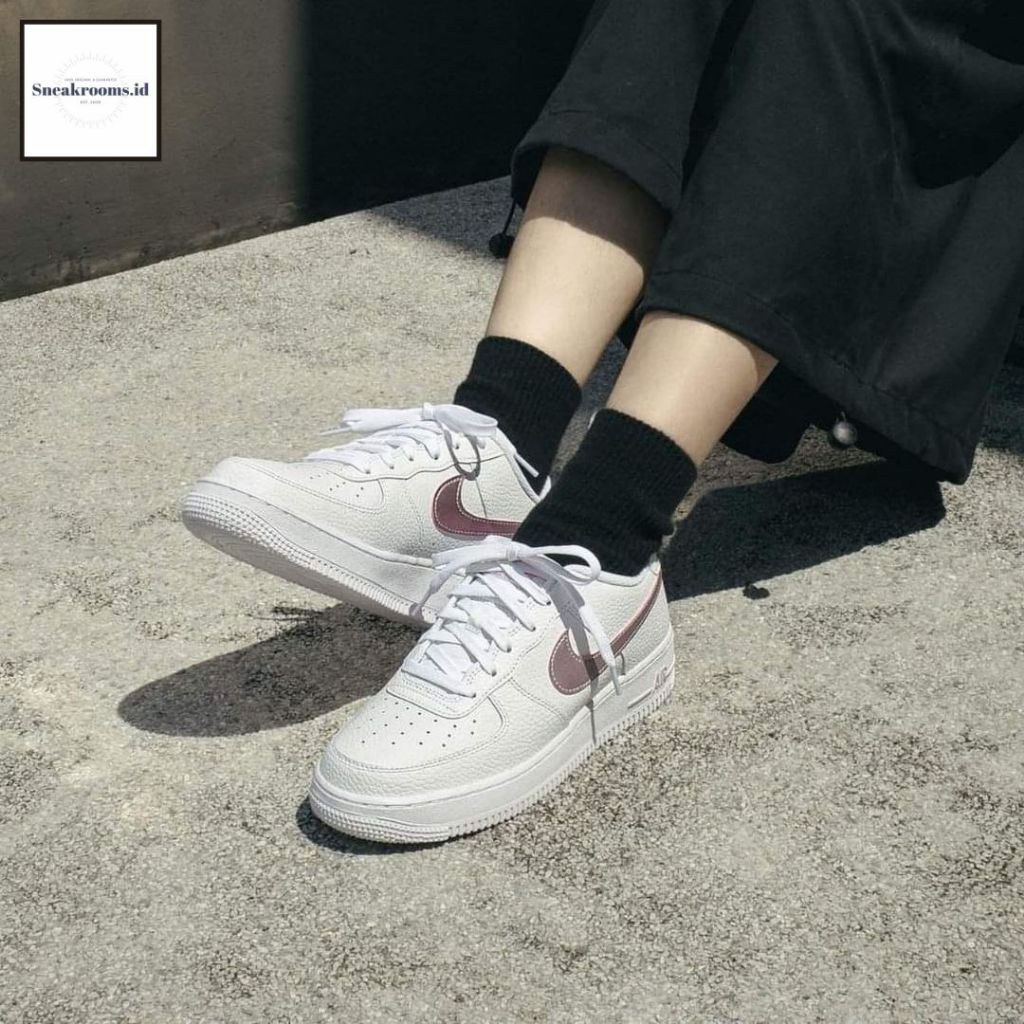 Nike Air Force 1 White Pink Glaze GS Original Resmi (100% Authentic)