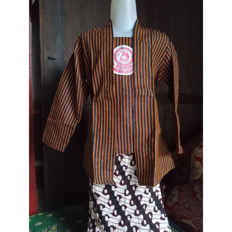 Baju Stelan Anak Perempuan surjan baju stelan adat Jogja adat jawa baju gagrak baju lurik usia PAUD 