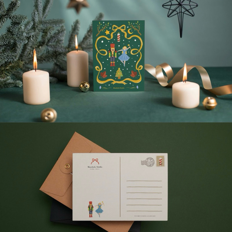 

The Nutcracker postcard + envelope • for birthday, christmas, holiday, & gift.