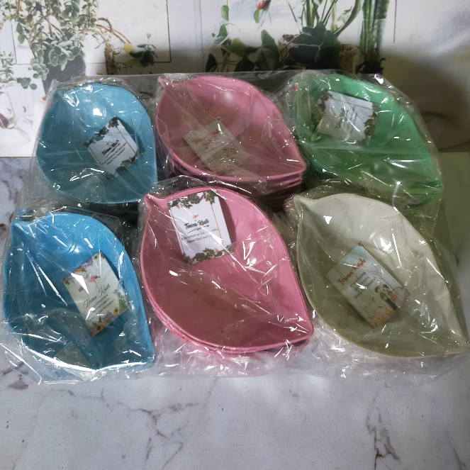 (100pcs)Mangkok Daun Mini Kemasan Plastik//Souvenir Mangkok Sambal
