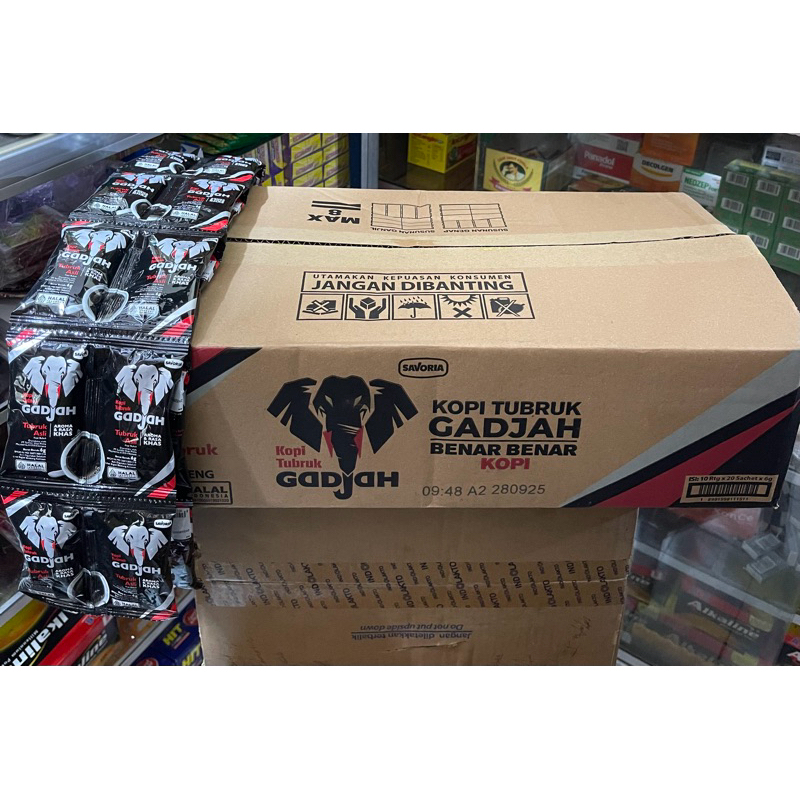 

KOPI TUBRUK GADJAH 6GR DUS ( ISI 200 SACHET )