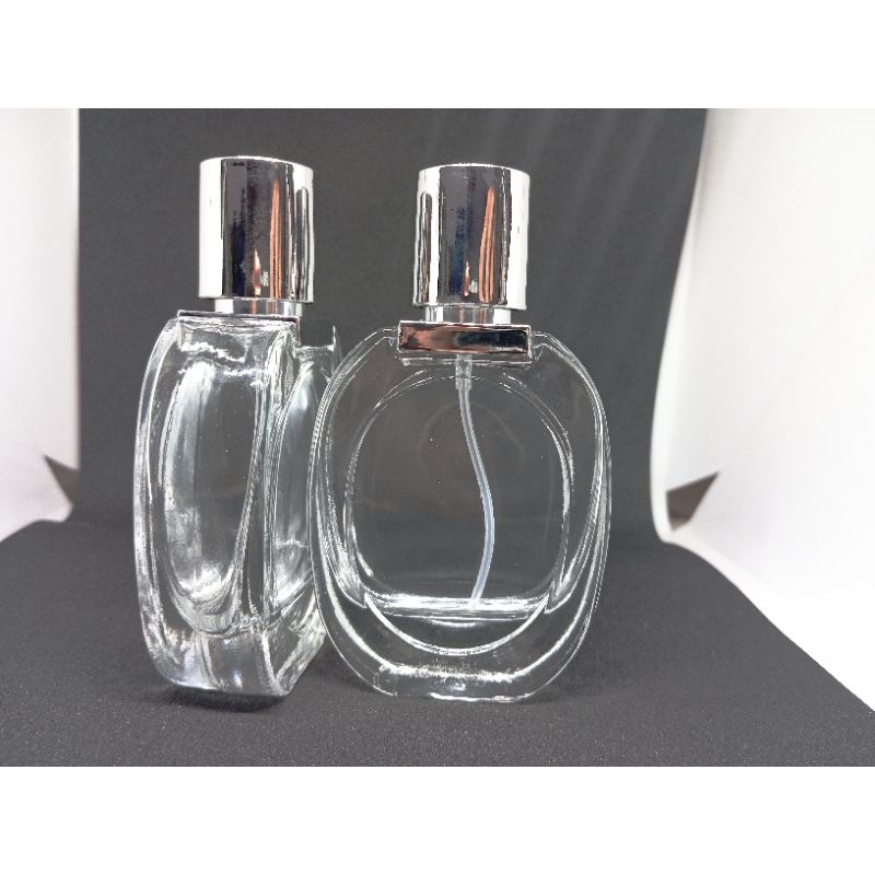 Botol parfum Diptyque 30ml Drat silver - Botol parfum oval 30ml -Botol parfum refill 30ml