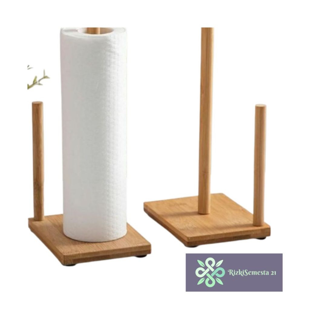 Tempat Tisu Dapur Kayu / Tatakan Tisu Dapur / Holder Tisu Roll (Bentuk Kotak)