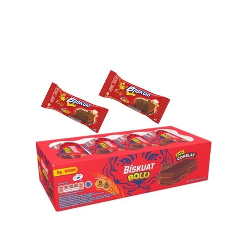 

Biskuit Bolu Rasa Cokelat Box 199.2gr Isi 12pcs (12+16.6gr)