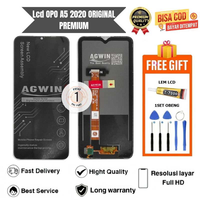 (AGWIN) LCD OPPO A5 2020 ORIGINAL FULL SET/LCD+TOUCHSCREEN