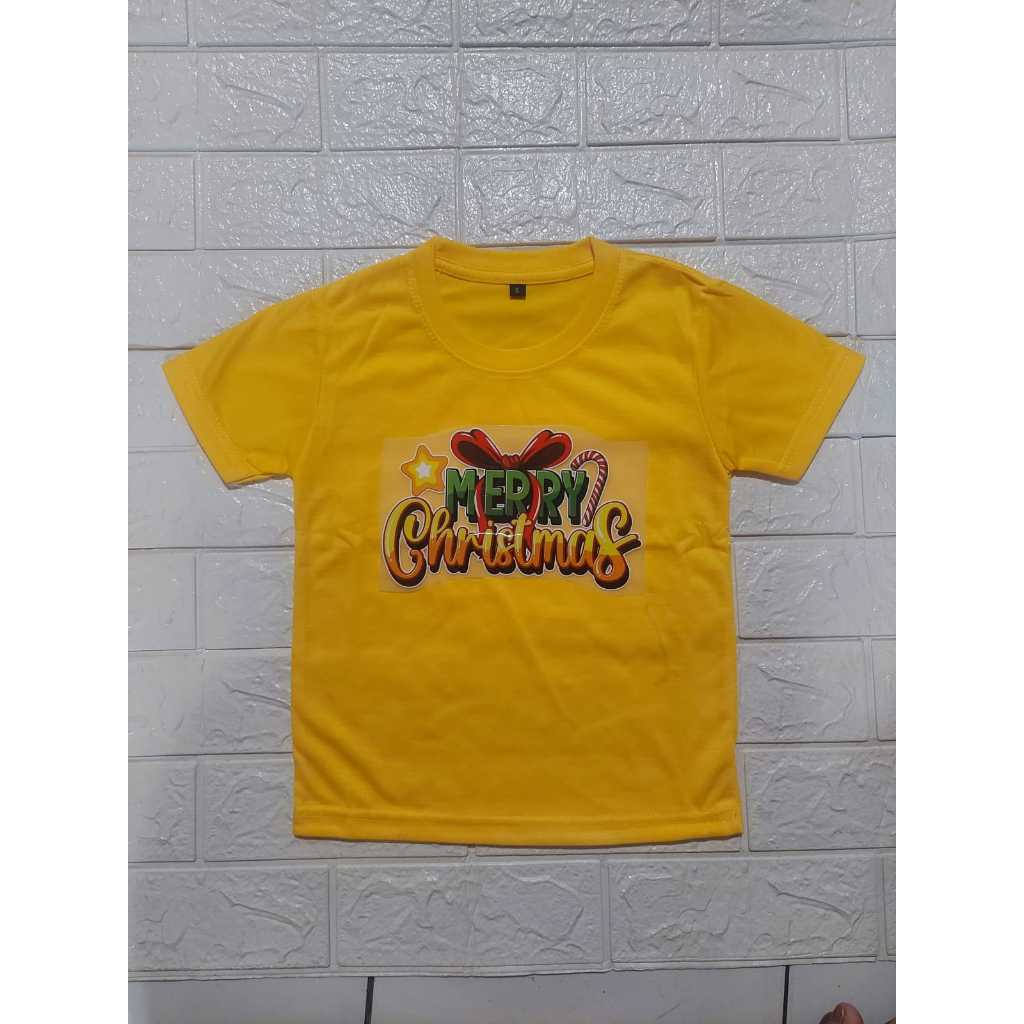 Baju kaos anak natal / mulai dari umur 2-11 tahun (S - XXL)