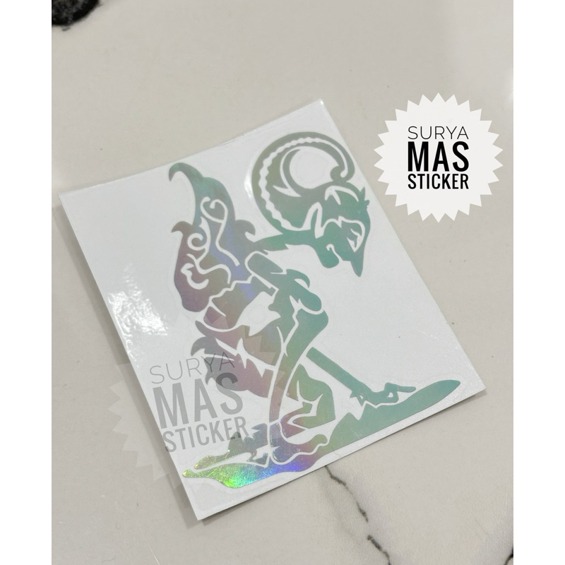 stiker wayang hologram motor