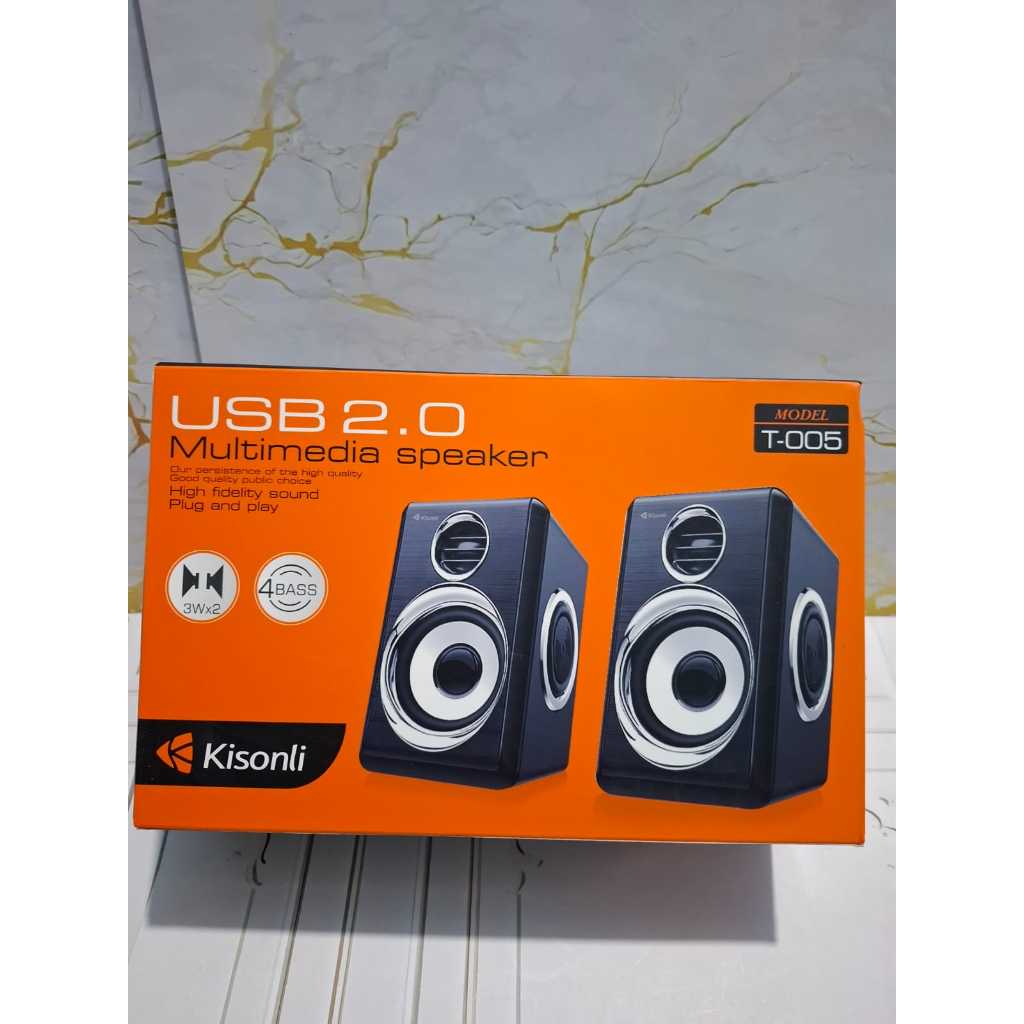 Speaker komputer laptop kisonli T005 bass speaker 2.0 multimedia speker