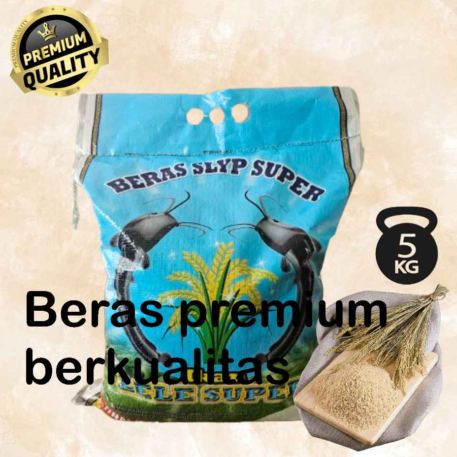 

Beras premium pulen berkualitas merek ROJO LELE 5KG/Liter