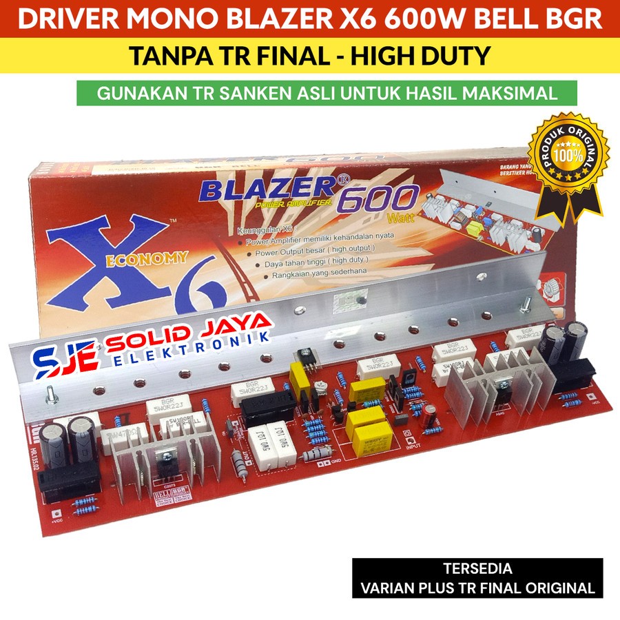 KIT DRIVER POWER BLAZER X6 600W MONO ECONOMY TANPA TR FINAL KIT UNTUK TR SANKEN 600 WATT 600 W