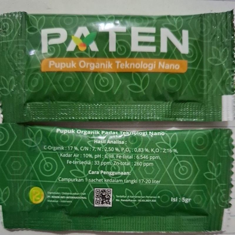 PATEN pupuk organik teknologi nano