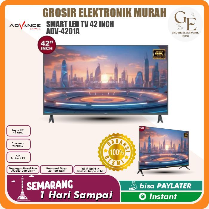 ADVANCE SMART LED TV 42 INCH ADV-4201A PANEL LG