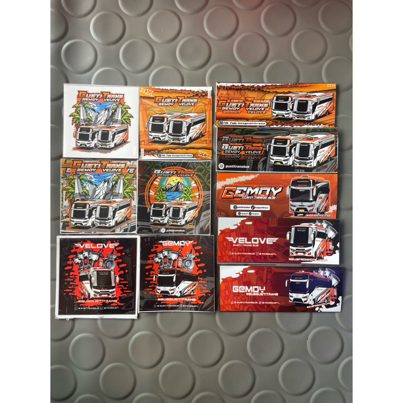 

stiker gusti trans isi 6 pcs