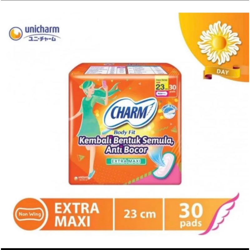 Charm Pembalut Extra Maxi Non Wing 23cm Isi 30pads