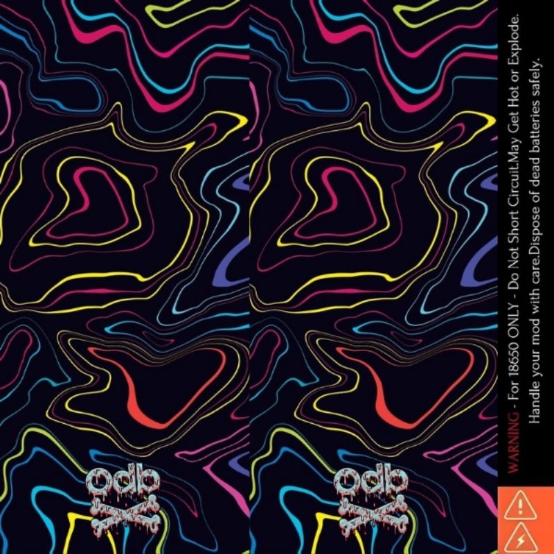 Jaka Custom - Skin Stiker Wrap Baterai 18650 Motif ODB X Damascus Full Desain Untuk Melindungxi Dan 