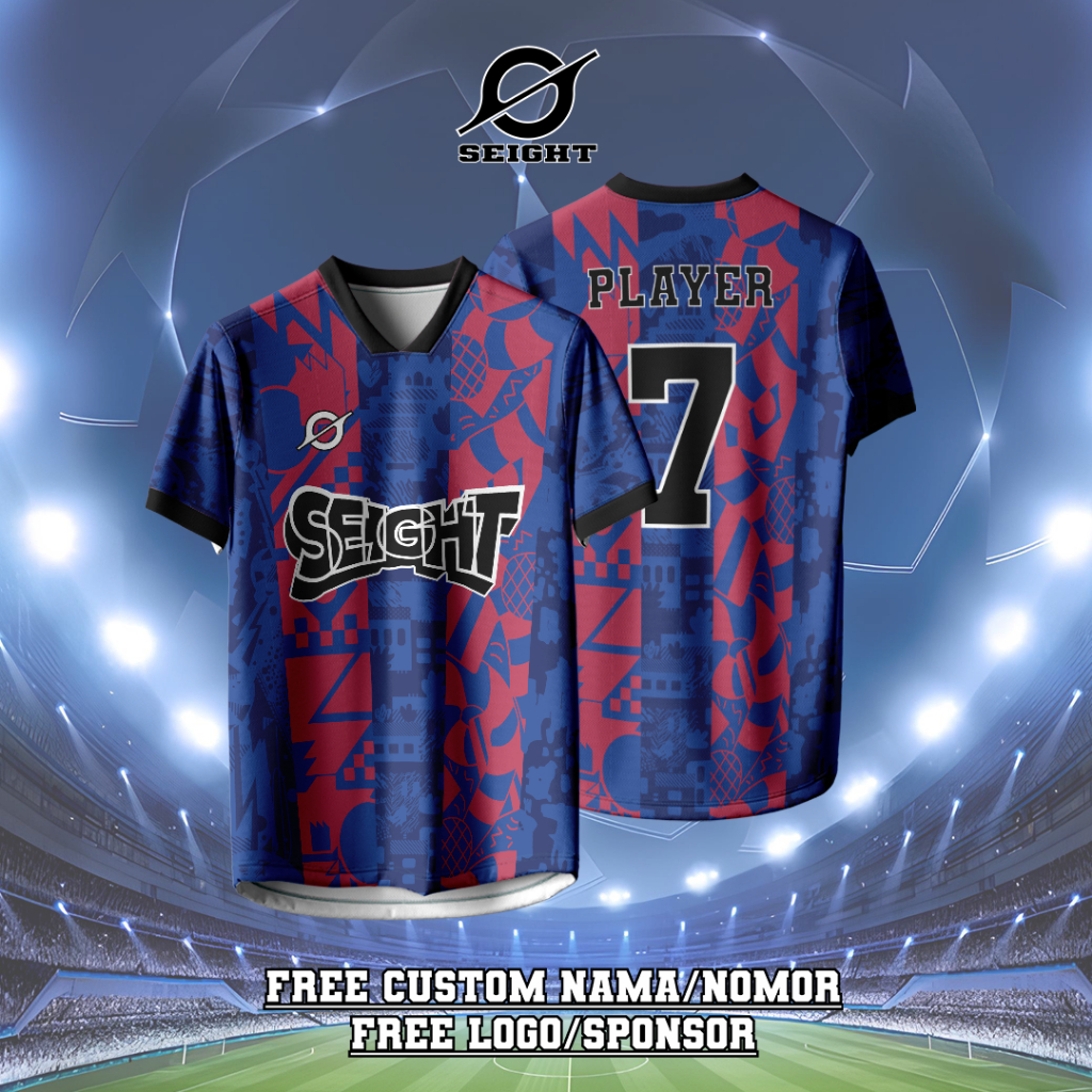 Jersey Barcelona Fantasy Futsal/Bola Custom Nama/Logo/Sponsor Satuan/Tim