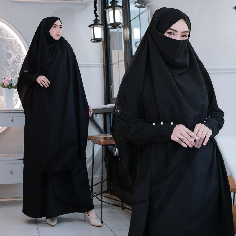 RUMAYSHA SET SYARI BY ARSY HIJAB GAMIS BUSUI HAJI DAN UMROH