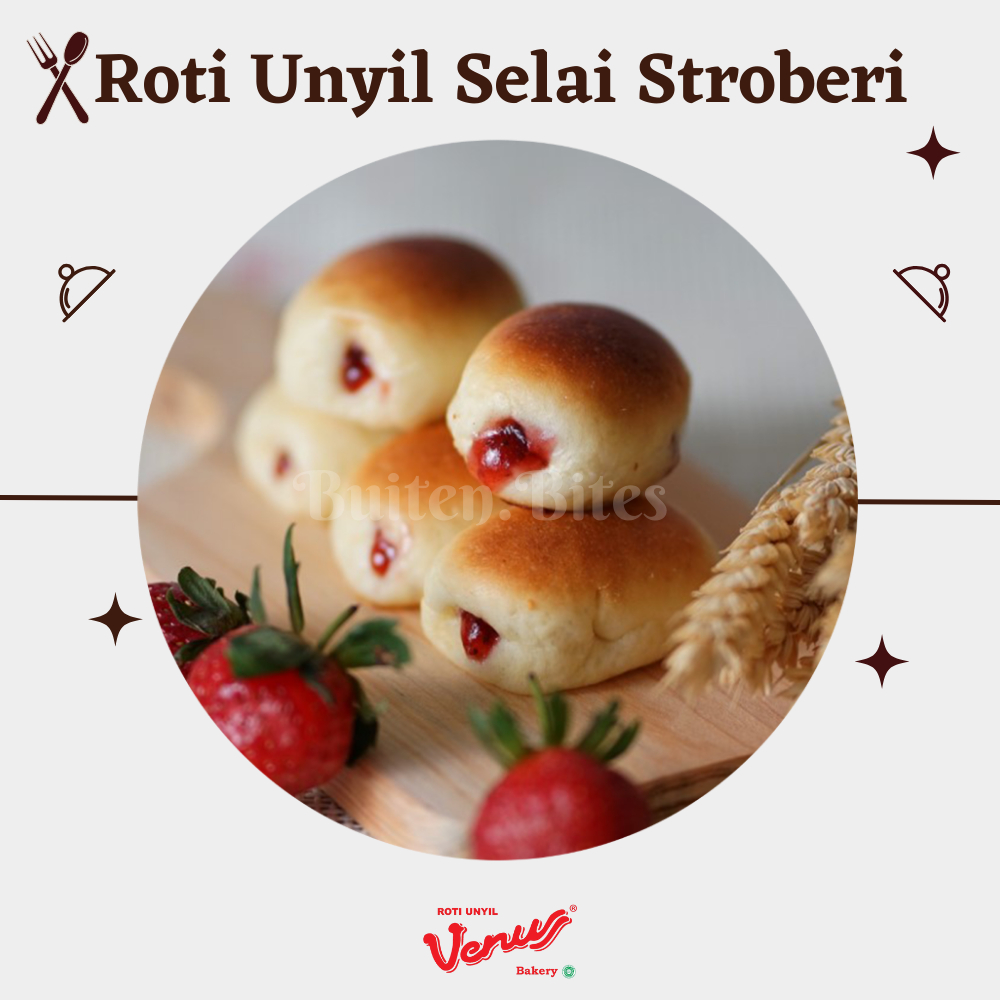 

BuitenBites / Roti unyil Strawberry roti khas bogor yangg lembut jajanan murah dan enak oleh oleh