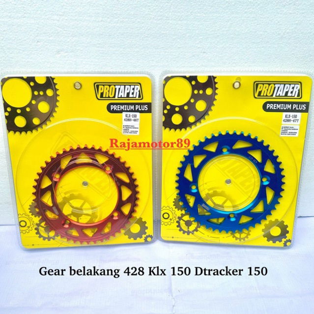 Gear belakang 428 KLX 150 DTracker 150 Protaper Merah Biru