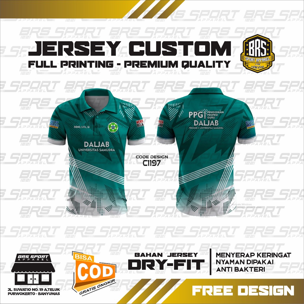 KAOS JERSEY MURAH PPG PJOK GURU PRIA WANITA CUSTOM KUALITAS PREMIUM FULL PRINTING