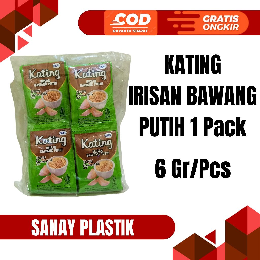 

KATING IRISAN BAWANG PUTIH ASLI 1 PAK ISI 24 SACHET