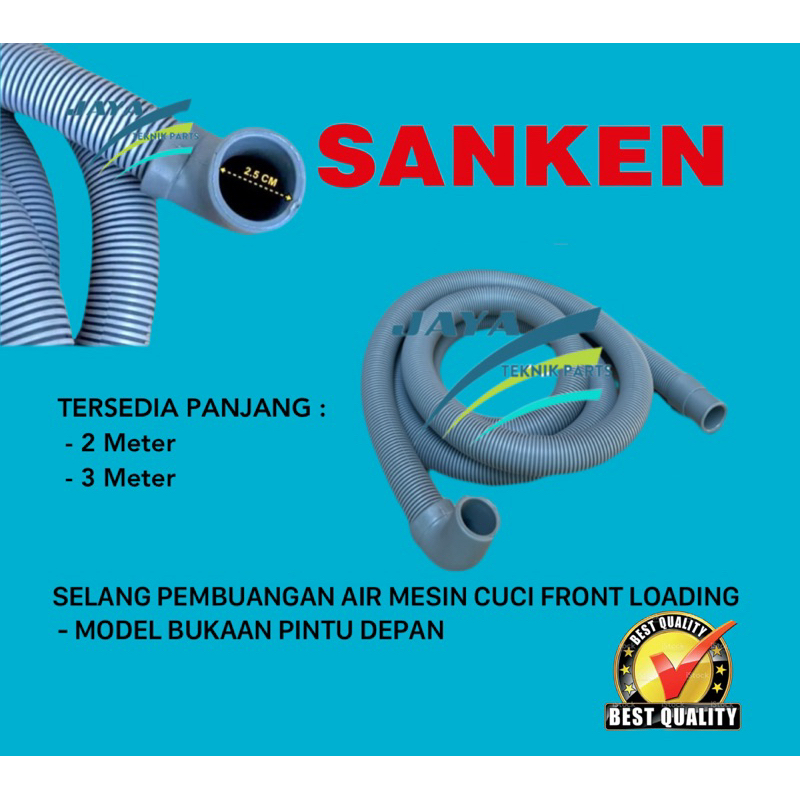 [ SANKEN Front Loading ]Selang Pembuangan Mesin Cuci Front Loading Sanken 2 Meter / 3 Meter