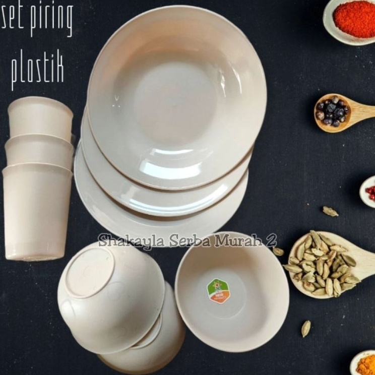 Garansi Hemat  1 SET Piring Mangkok Gelas Set 9in1  Paket Hemat 3 Piring 3 Mangkok  3 Gelas  Set Pir