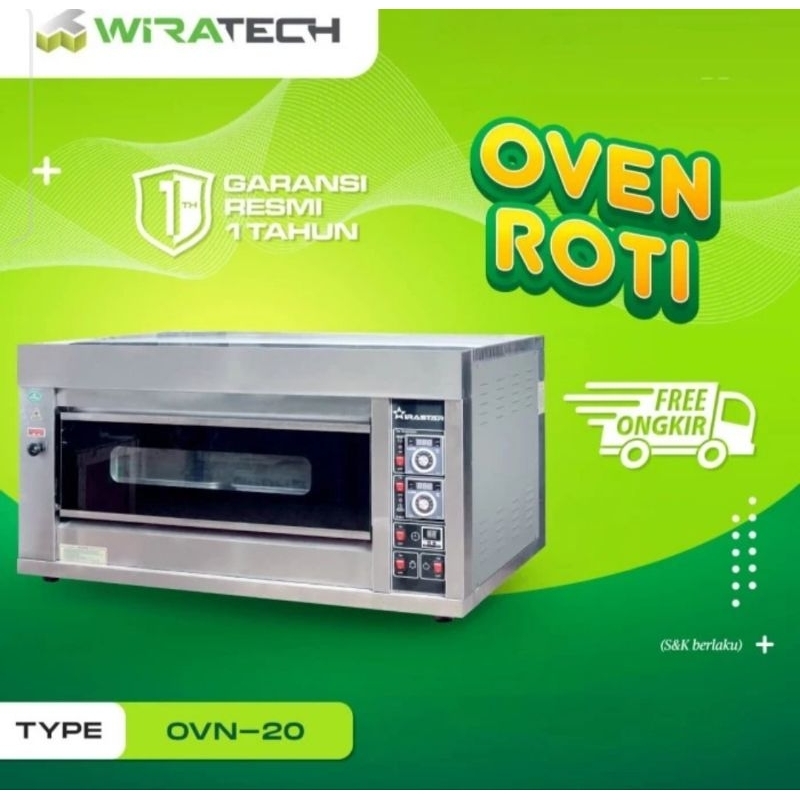 WIRAPAX Luxury Oven 1 Deck 2 Trays - Mesin Oven Roti Kue Gas & Listrik