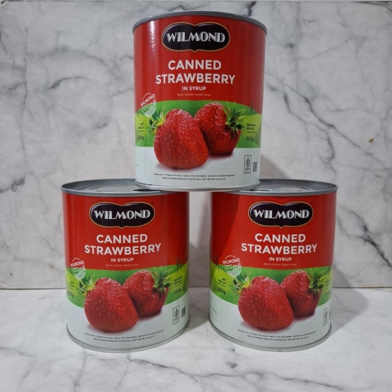 

buah strawberry kaleng - Wilmond Canned Strawberry In Syrup 825 gr