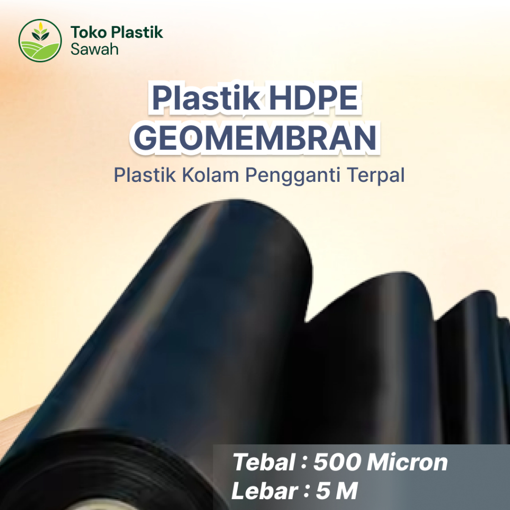 GEOMEMBRAN HDPE TEBAL 500 MICRON LEBAR 5 METER