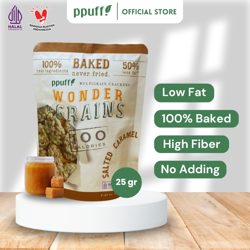 

Ppuff! Wonder Grains Salted Caramel [25 Gram] Snack sehat rendah kalori!