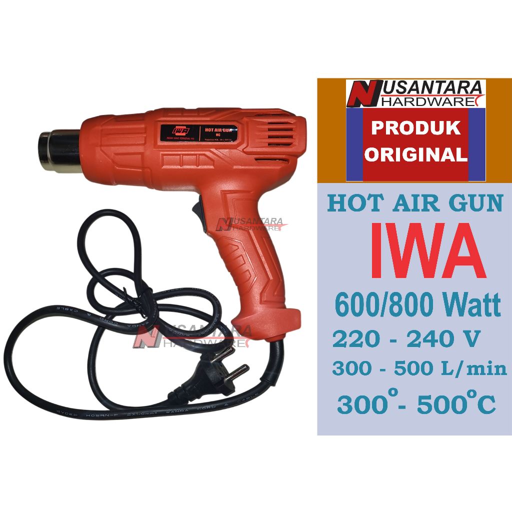 hot air gun iwa,hot gun,pemanas kaca film,pemanas stiker,pemanas tutup botol,hot gan,