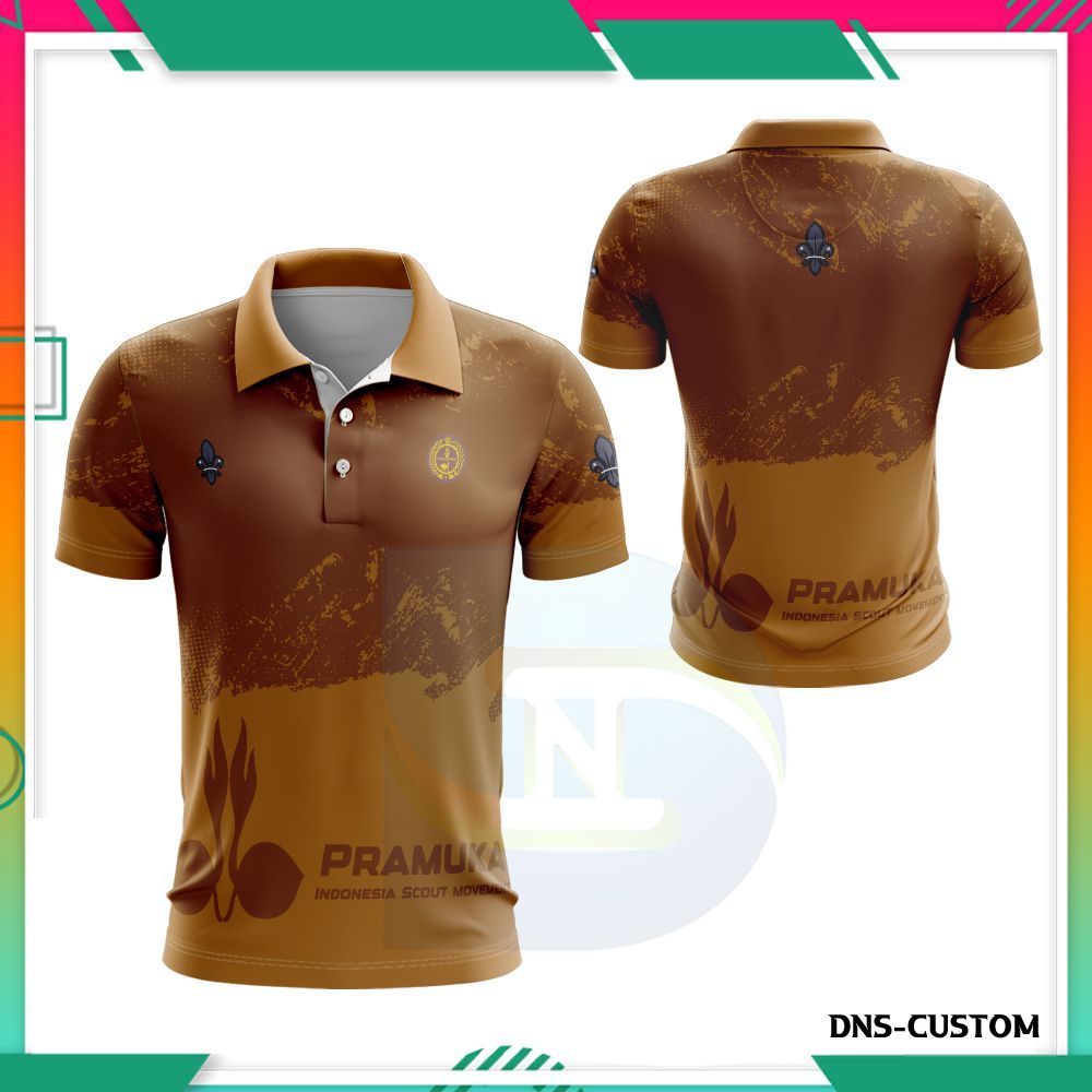 Kaos Jersey Pramuka Lengan Panjang/Pendek Fullprint - Baju Pramuka Pembina Custom