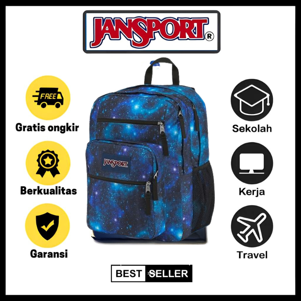 RANSEL JANSPORT ORIGINAL MOTIF BIRU AWAN/JANSPORT KEREN TAS SEKOLAH CEWEK COWOK/TAS LAPTOP SUPERBREA