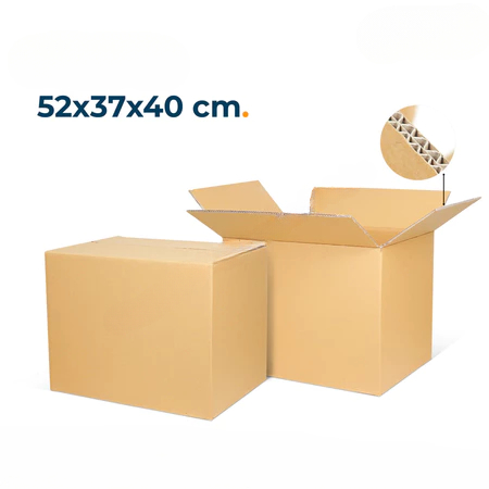 

( 1 pcs ) Kardus Doublewall Jumbo Box Parcel Sembako Dus Coklat Polos Ukuran 52x37x40 cm