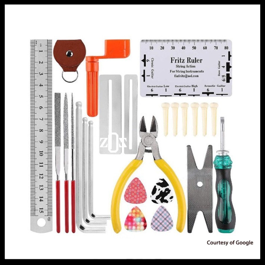 Perlengkapan Reparasi Repair Cleaning Luthier Tool Care Guitar Kit Set