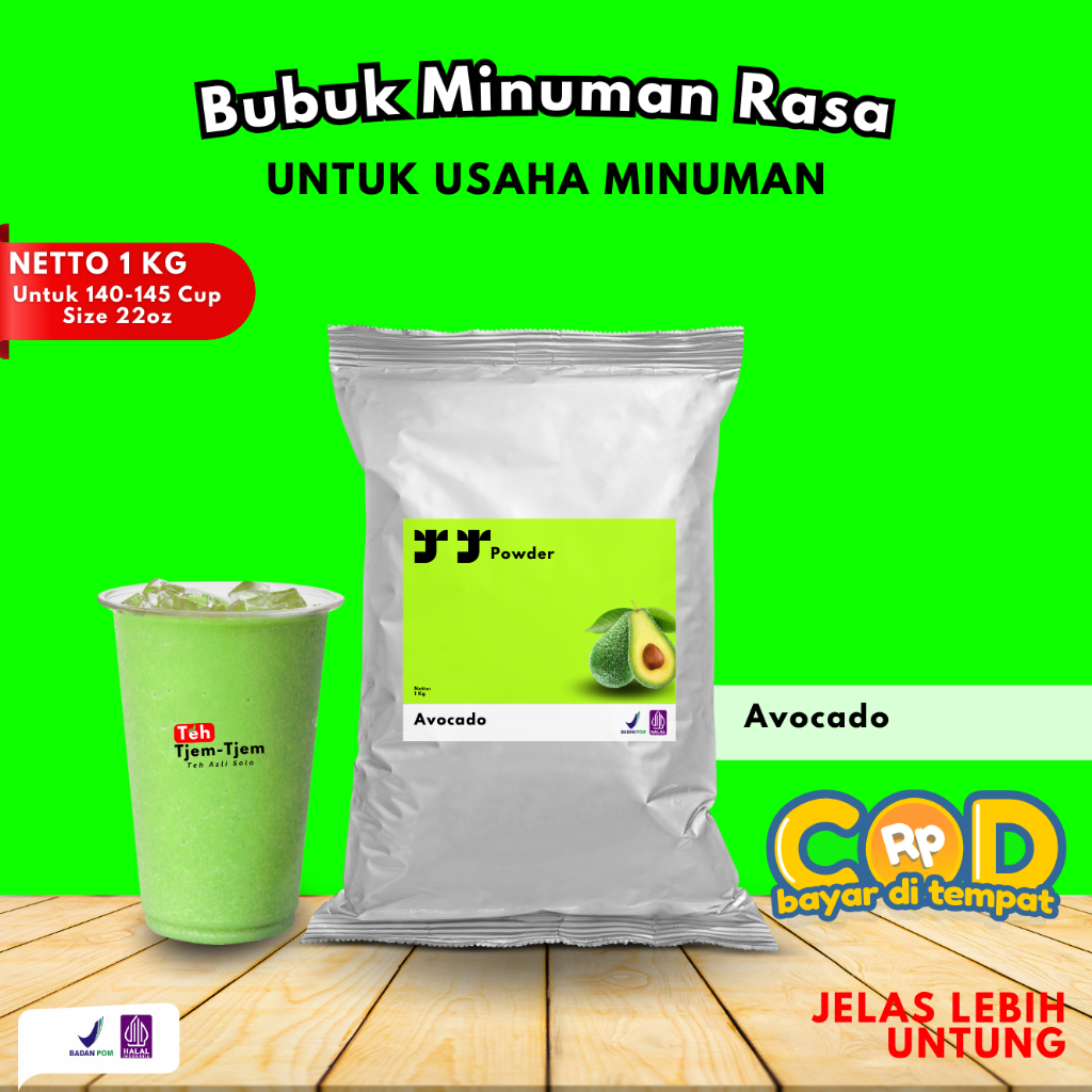 

AVOCADO - BUBUK MINUMAN RASA AVOCADO BUBUK RASA HALAL BUBUK MINUM ALPUKAT