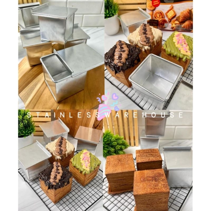 SM Loyang Kubus Mini/Loyang Roti tawar mini/Loyang Kotak mini/Loyang Persegi Kubus mini COD