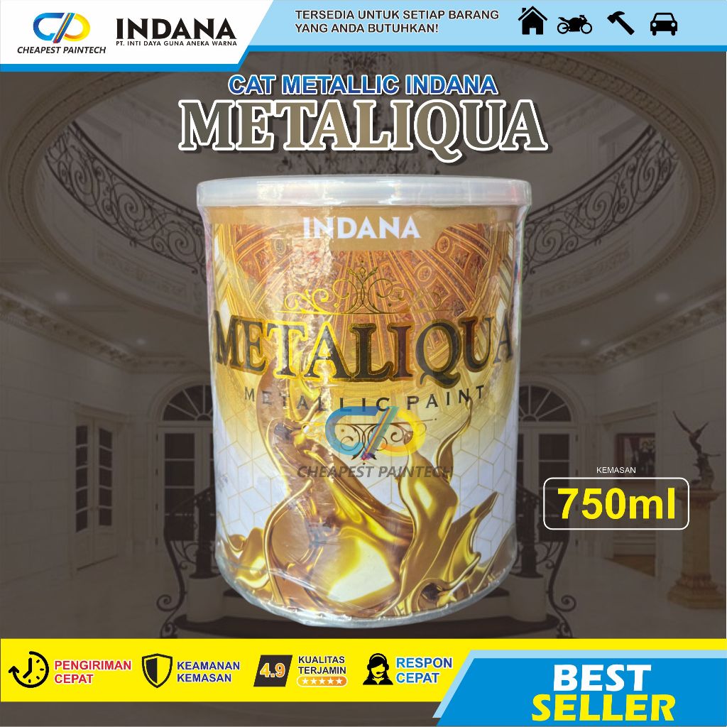 Cat Emas Cat Metaliq Cat Metaliqua 750cc campuran air