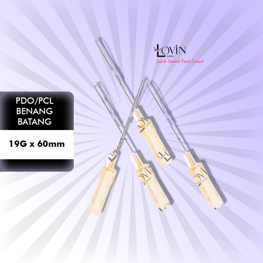 [Satuan] Benang Minerva Hidung Cuping Nose Tip PDO PCL Uk19G x 60mm / 38mm