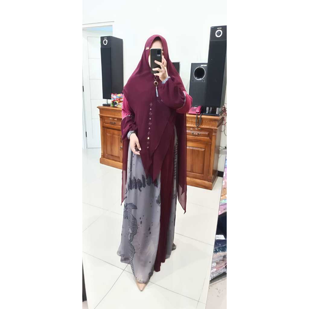 Alqiblat Plisket Gamis Syar'iSD241