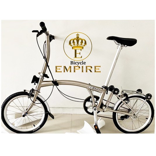 Sepeda Lipat 3Sixty Electro Silver Chrome Seli Folding Bike 16 inch Bicycle Empire