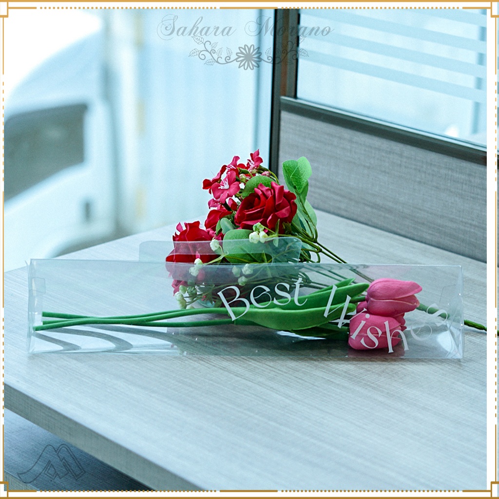 

Flower Box Transparant Handle Horizontal Box Bunga Flower Bag