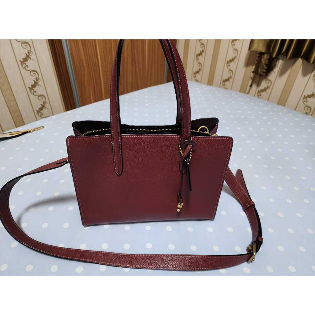 Tas Jinjing Wanita COACH Preloved Ori Maroon