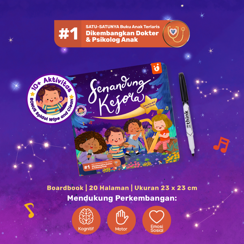 

Tentang Anak - Buku Aktivitas Wipe and Clean | Senandung Kejora | Usia 2+