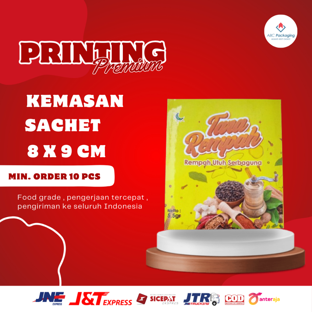 

(TERMURAH) 8x9 CM - CETAK KEMASAN SACHET FULL PRINTING MIN ORDER 100 PCS