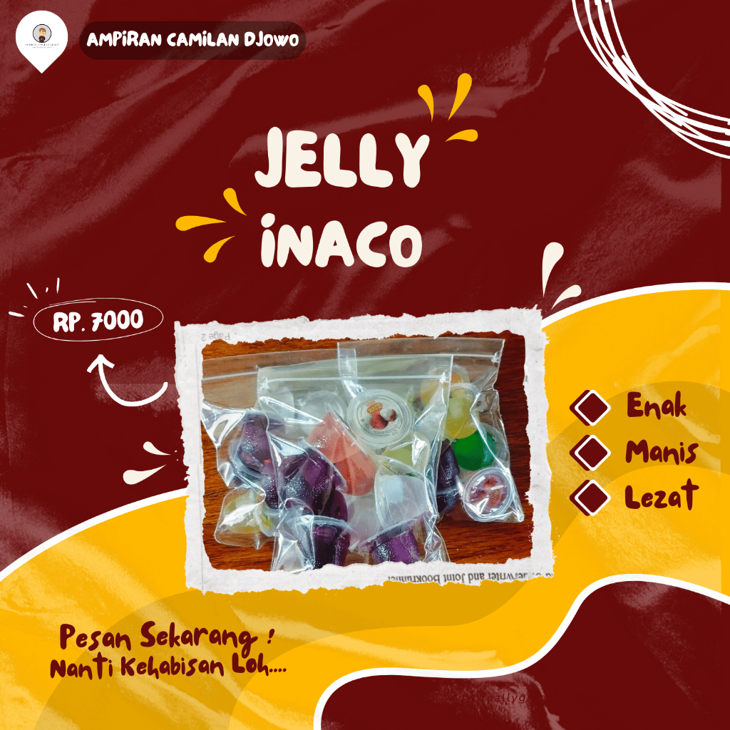 

Inaco Jelly / Jelly Agar-Ager Dengan Nata De Coco 1kg - Ampiran Camilan Djowo