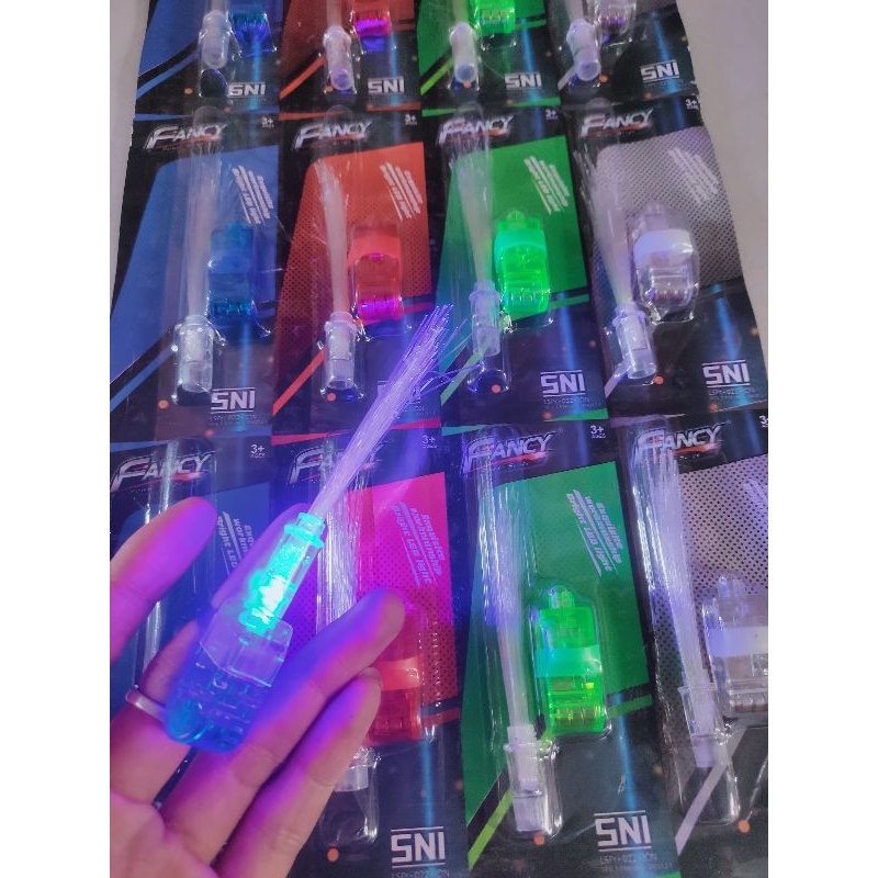 4pcs mainan senter jari flash light finger / mainan anak murah / senter hias / senter tangan