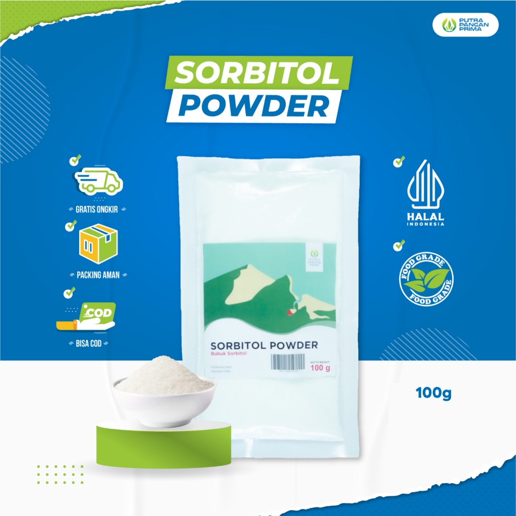 

Pemanis Sorbitol Bubuk Powder Serbuk Food Grade 100gr